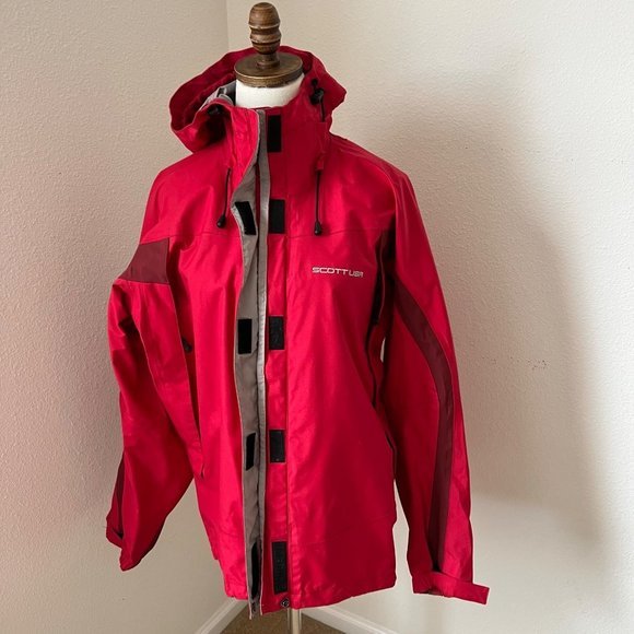 Scott USA Ski Snowboarding Jacket Womens Large Red Thermal Insulation Hooded EUC - Picture 9 of 12